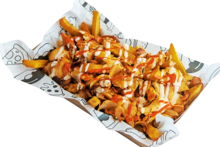 Meat on Chips at Snax, Nepali restaurant in Auckland CBD